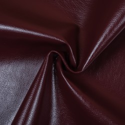 Ткань Дерматин (Кожзам) для мебели, цвет Бордовый (на отрез)  в Брянске