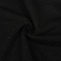 Ткань Футер 3-х нитка, Петля, цвет Черный (на отрез)  в Брянске