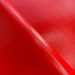 Ткань ПВХ 600 гр/м2 плотная, Красный (Ширина 150см), на отрез  в Брянске