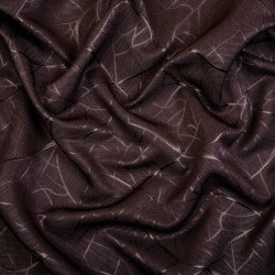 Ткань Блэкаут для штор &quot;Ледовое тиснение цвет Темно-Коричневый&quot; (на отрез)  в Брянске