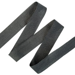 Окантовочная лента-бейка, цвет Чёрный 22мм (на отрез)  в Брянске