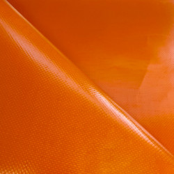 Тентовый материал ПВХ 450 гр/м2, Оранжевый (Ширина 160см), на отрез  в Брянске, 450 г/м2, 699 руб