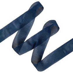 Окантовочная лента-бейка, цвет Синий 22мм (на отрез)  в Брянске