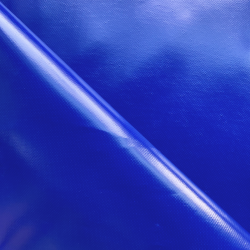 Ткань ПВХ 450 гр/м2, Синий (Ширина 160см), на отрез  в Брянске